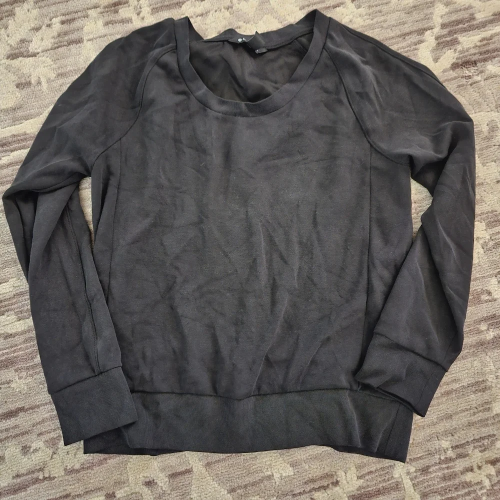 Athleta Seasoft Crewneck Small Black - Picture 2 of 4